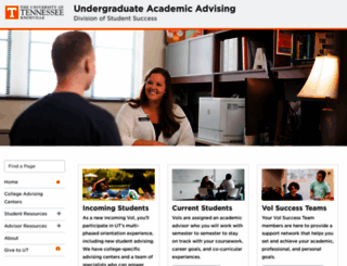 advising.utk.edu screenshot
