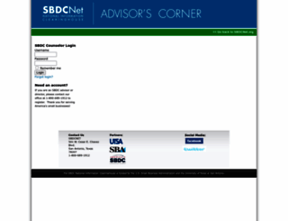 advisors.sbdcnet.org screenshot