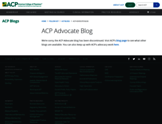 advocacyblog.acponline.org screenshot
