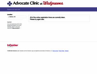 advocate-clinic-walgreens.inquicker.com screenshot
