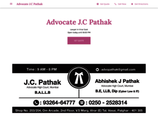 advocatepathak.in screenshot