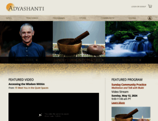 adyashanti.org screenshot