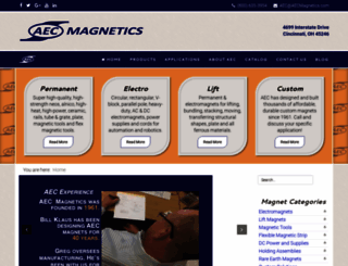 aecmagnetics.com screenshot
