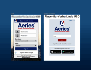 aeries.pylusd.org screenshot
