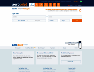 aerobilet.com.tr screenshot