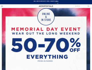 aeroostale.com screenshot