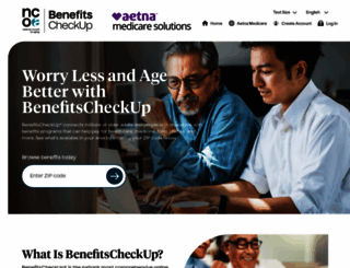 aetna.benefitscheckup.org screenshot