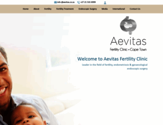 aevitasfertilityclinic.co.za screenshot