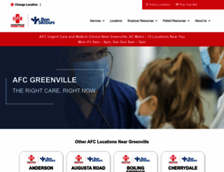 afcurgentcaregreenville.com screenshot