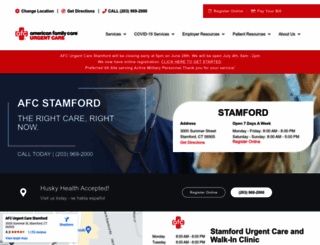 afcurgentcarestamford.com screenshot