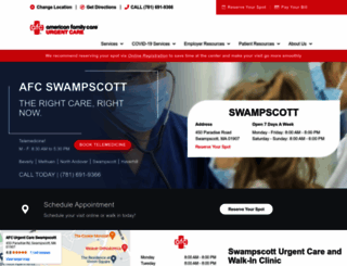 afcurgentcareswampscott.com screenshot