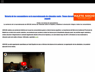 afectadosclausulasuelo.org screenshot