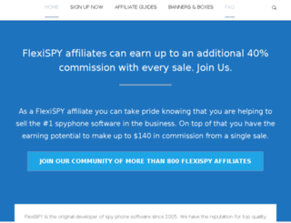affiliate.flexispy.com screenshot