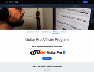 affiliate.guitar-pro.com screenshot
