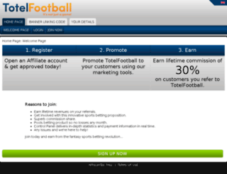affiliate.totelfootball.com screenshot