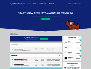 affiliateforum.nl screenshot