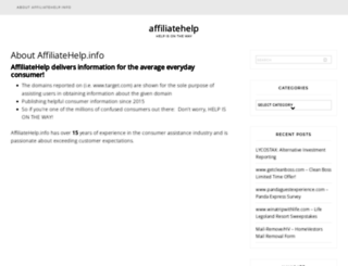 affiliatehelp.info screenshot