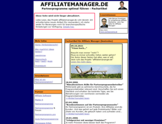 affiliatemanager.de screenshot