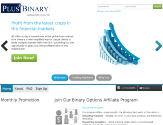 affiliates.plusbinary.com screenshot