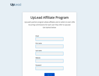 affiliates.uplead.com screenshot