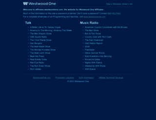 affiliates.westwoodone.com screenshot