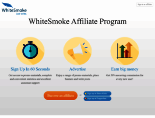 affiliates.whitesmoke.com screenshot