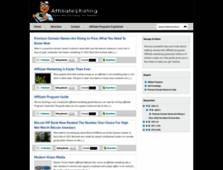 affiliatesrating.com screenshot