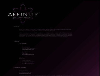 affinityartists.com screenshot