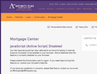 affinityplus.mortgagewebcenter.com screenshot