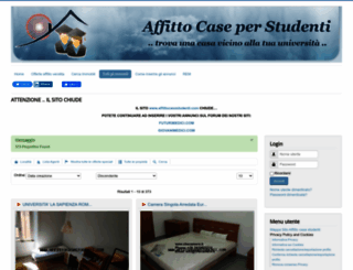 affittocasastudenti.com screenshot