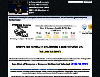 affordable-dumpster-rental-dmv.com screenshot