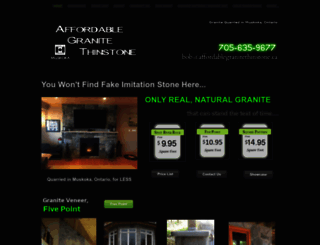 affordablegranitethinstone.ca screenshot