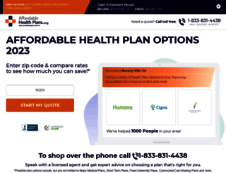 affordablehealthplans.org screenshot