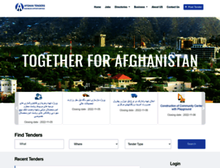 afghantenders.com screenshot