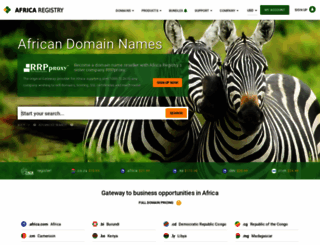africaregistry.com screenshot
