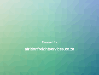 afridonfreightservices.co.za screenshot