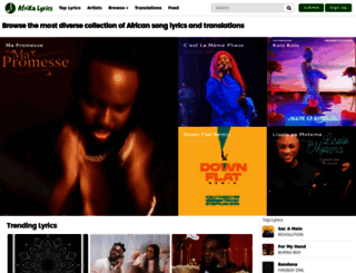 afrikalyrics.com screenshot