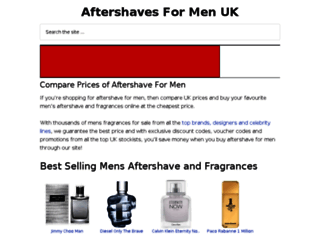 aftershavesformen.co.uk screenshot