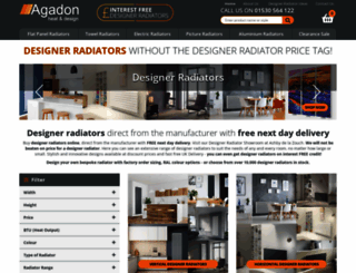 agadondesignerradiators.co.uk screenshot