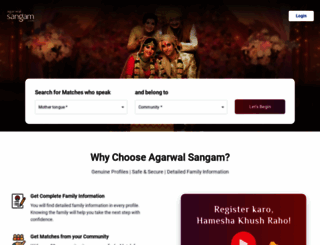 agarwal.sangam.com screenshot