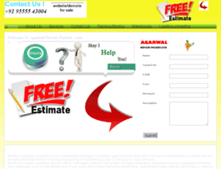 agarwalmoverspackers.com screenshot