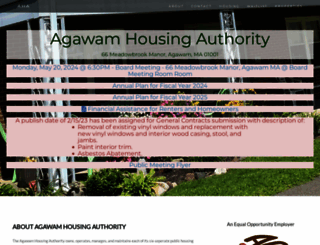 agawamhousing.org screenshot
