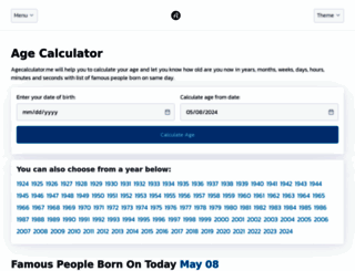 agecalculator.me screenshot