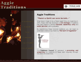 aggietraditions.tamu.edu screenshot