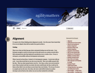 agilitymatters.wordpress.com screenshot