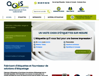 agis-etiquette.com screenshot