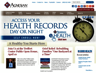 agnesian.iqhealth.com screenshot