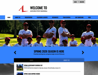 agouraponybaseball.org screenshot