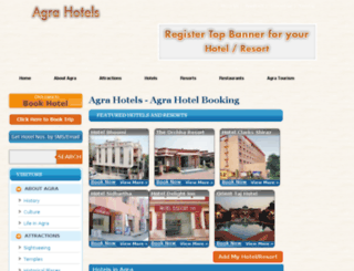 agra-hotels.in screenshot