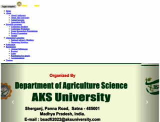 agriconference.aksuniversity.ac.in screenshot
